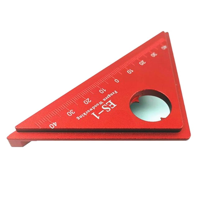 Regla de escritura de carpintería Regla de Triángulo de Aleación de Aluminio de Precisión Regla de Escriba de Carpintería de