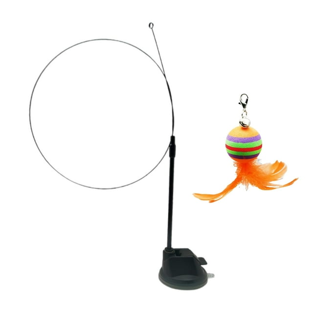 Juguete de Plumas para Gatos Yinane Varilla de juguetes para gatos Naranja 13cm