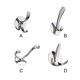thumbnail image 3 of Cateissary Ganchos para puertas: ganchos para toallas Wopeite impermeables y a prueba de humedad con gran capacidad de carga de acero inoxidable Juegos de accesorios de baño gancho de ropa, 3 of 6