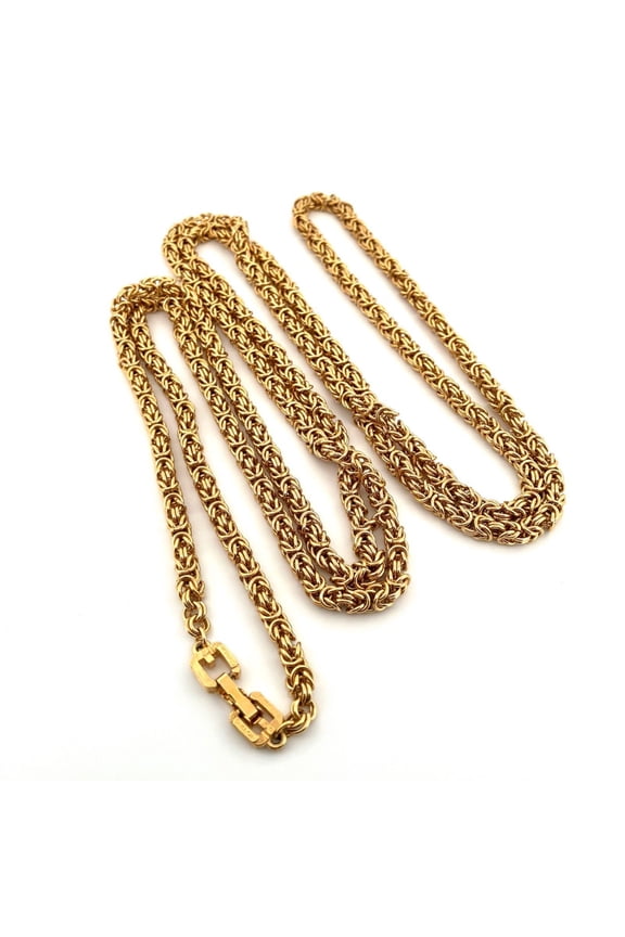Pre-Owned GIVENCHY Long Necklace GP Gold Vintage Brand Accessory (Good)