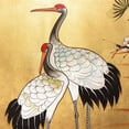 thumbnail image 6 of Oriental Furniture Gold Lacquer Wall Plaque - Cranes, 6 of 6