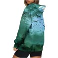 thumbnail image 6 of TFEOQRY Hooded Sweatshirts for Women Loose Halloween Related Printed Pullover Long Sleeve Hooded Tops Sweatshirt Blue, 6 of 7