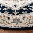 thumbnail image 3 of Safavieh Heritage York Oriental Wool Area Rug, Beige/Navy, 6' x 9' Oval, 3 of 11