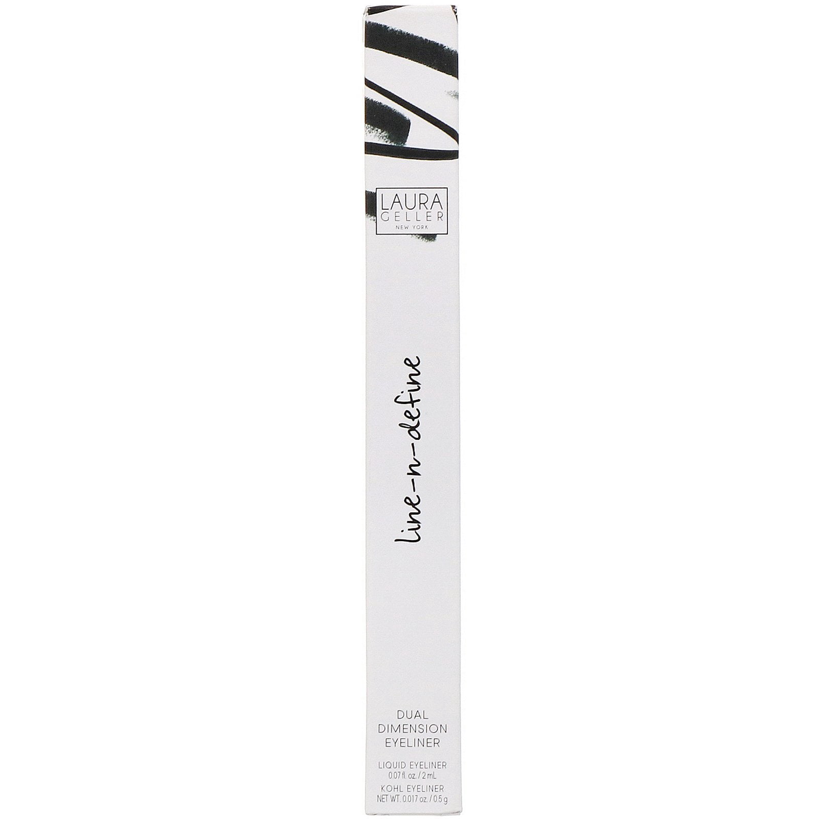 Laura Geller Line-N-Define Dual Dimensional Liquid Eyeliner, Black, 0.087 Oz