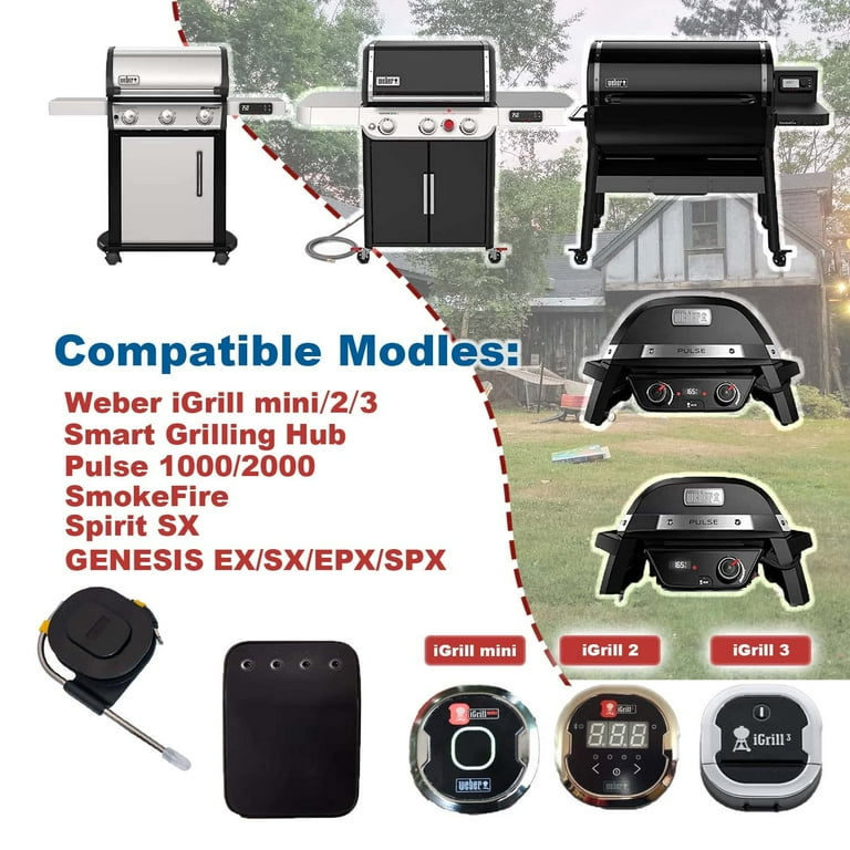 4 Packs of Pro Meat Probes Replacement for Weber Grills igrill Connect Smart Grilling Hub Short Silicon Sleeve Walmart