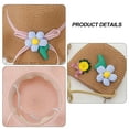 thumbnail image 3 of Sombrero de 56-58cm de circunferencia, sombrero protector solar para mujer, sombrero para sol y playa, Sombrero de Paja de verano, conjunto de sombrero para el sol y bolsa de paja, 3 of 5