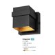 thumbnail image 5 of Lámpara de pared para exteriores GLOBE, 11,5 W, LED, negro mate y dorado, 5 of 9