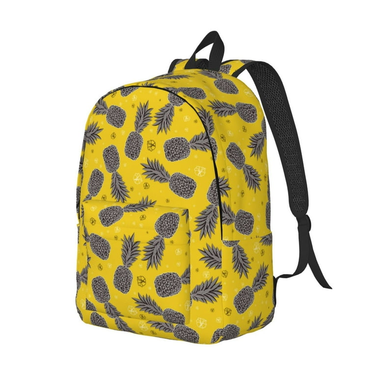 Daiia Summer Pineapple Vintage Canvas Backpack for Men and Women
