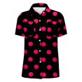 thumbnail image 4 of Button Down Shirts for Women Printed Cotton Short Sleeve Casual Fashion Plus Size Blouse, 4 of 5
