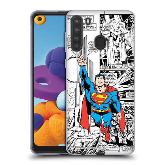 Head Case Designs Officially Licensed Superman DC Comics Comicbook Art Flight Soft Gel Case Compatible with Samsung Galaxy A21 (2020)