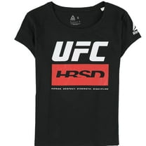 Reebok Womens UFC Fan Gear Fight Week Graphic T-Shirt, Black, X-Large