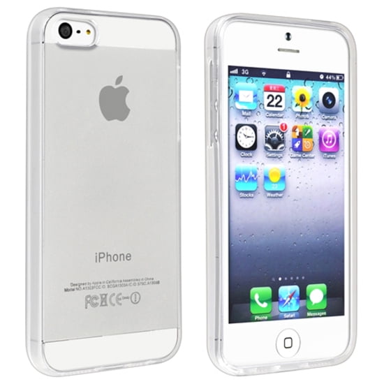Iphone Se 16 Case Insten Tpu Rubber Skin Case Compatible With Iphone 5se 5s 5 Clear Walmart Com
