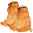 thumbnail image 1 of 2Pcs Miniature Groundhog Statue Miniature Groundhog Sculpture Figure Home Decor Cake Ornament, 1 of 7
