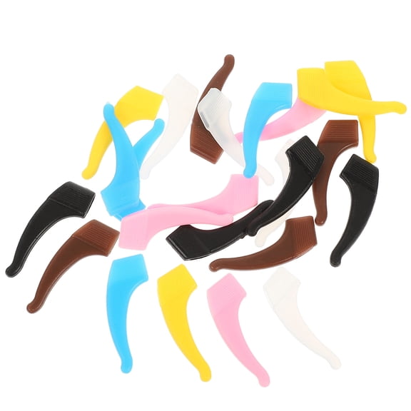 ADDHAT Non Silicone Eyeglass Grips 24 Pcs Soft Temple Tips for Men and Women Comfortable Fit