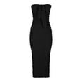 thumbnail image 4 of Usmixi Summer Dresses for Women Night Party Club Sexy Strapless Tie Front Bodycon Long Dresses 2023 Sleeveless Tube Top Solid Maxi Formal Dress Black m, 4 of 6