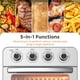 thumbnail image 2 of KitchenBoss Air Fryer Tostador Horno: 24.3QT/23L Airfryer con funciones 5 en 1 para calentar, asar, tostar, hornear, freír al aire, control de perilla 1700W Encimera de horno tostador con 4 accesorios, 2 of 5