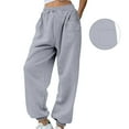 thumbnail image 3 of JJHGVB Joggers for Women Sweatpants Women Ladies' Daily Versatile Loose Sportswear Casual Pants Made Of Japanese Sweatshirt Cotton Fabric Baggy Pants Sweat Pants Light Ash M, 3 of 9