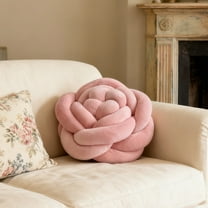 AuroraX Rose Shaped Throw Pillows for Bedroom,Holiday Pink Cute Plush Doll Cushion for,Home Valentines Day Bedroom Chair Decoration Birthday Gifts for Women Mom