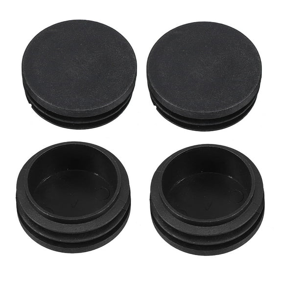 Raindrops 4pcs Plastic End Caps Plugs Chair Leg Inserts Round Tube Inserts Chair Leg Glide Furniture Protectors Circular Locking Fastener Cover Black
