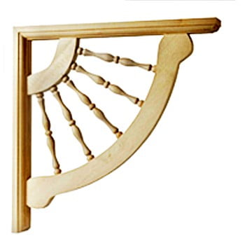 

Waddell Spindle Corner Bracket Medium ~ 11-3/4 x 1-1/2