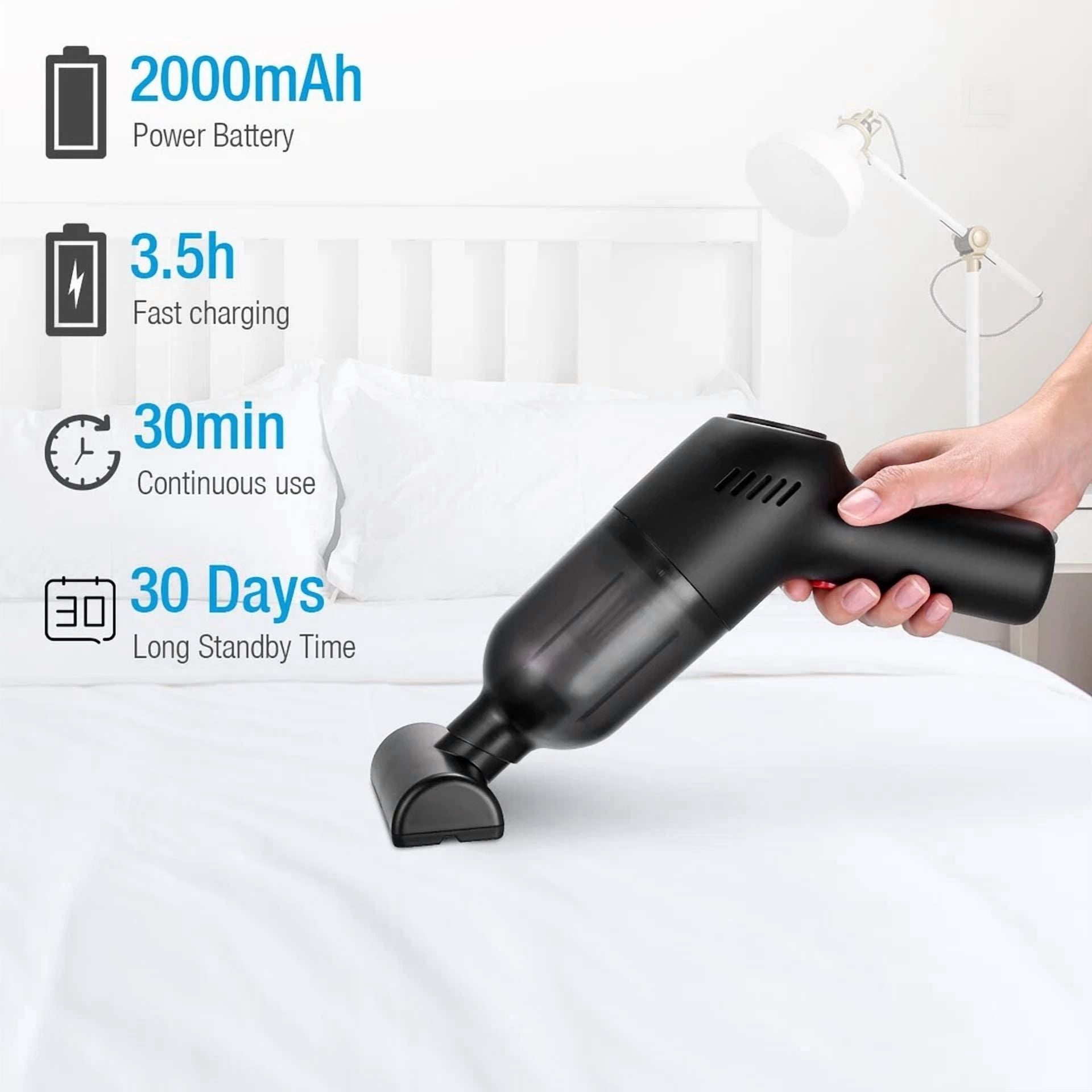 CIRCLE- Mini Handheld Car Vacuum Cleaner Cordless W/Brushless Motor Keyboard Air Duster