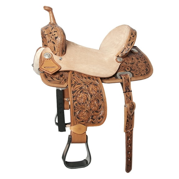 14 Flex Tree Western Horse Saddle American Leather Barrel Trail Hilason