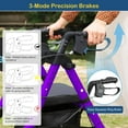 thumbnail image 2 of Walkers for Seniors with Seat Adjustable Rollator Walker with 8" Wheels, 300 lbs Capacity, Foldable Rolling Walker(Purple), 2 of 9
