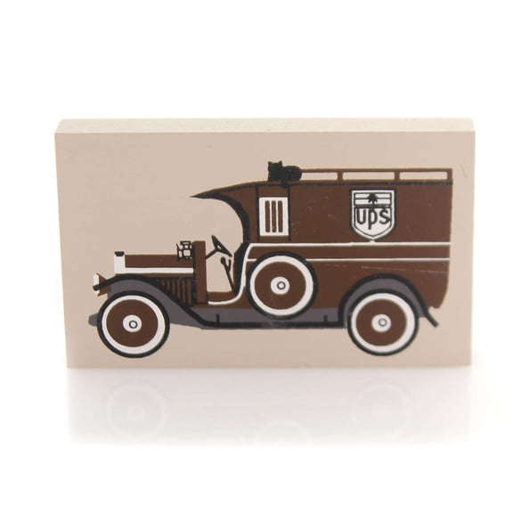 Cats Meow Village DELIVERY TRUCK Wood Accessory Ups Brown Retired 196