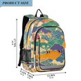 thumbnail image 2 of FORMRS School Backpack 17" Student Travel Bag with Laptop Compartment, Beige Floral Wave, 2 of 7