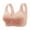 Pink, variant on Women's Front Side Buckle Wireless Bra - Seamless Gathering, Adjustable - Sexy/Casual - All Seasons