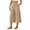 Beige, variant on Women's Fold Over Waist Knit Loungewear Culotte Pants, Casual Elastic High Waist Cropped Wide Leg Capris with Side Pockets for Women, Women's Wine, Sizes S-2XL