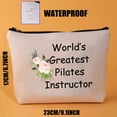 thumbnail image 4 of Pilates Instructor Gift Pilates Teacher Gift World’s Greatest Pilates Instructor Cosmetic Bag Pilates Yoga Gift Yoga Teacher Appreciation Makeup Bag Contrology Instructor Gift, 4 of 6
