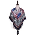 thumbnail image 2 of LIJCC Boho Women'S Scarf Ethnic Style Knotted Tassel Scarf Jacquard Large Square Scarf Women Printing Button Shawl Scarf Women Fashion Scarf Ethnic Tie Tassel Scarf Large Scarf, 2 of 5