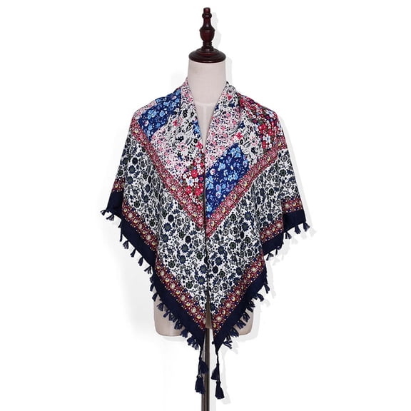 Multicolor Scarfs Scarf Women Fashion Bohemian Scarf Ethnic Style Tie Tassel Scarf Large Scarf