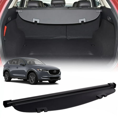 Retractable Cargo Cover Rear Trunk Shade Accessory Compatible with 2017-2024 Mazda CX-5 CX5