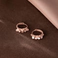 thumbnail image 4 of Sterling Silver Flower Small Hoop Earrings for Women Teens Flower Hoop Earrings Huggie, 4 of 11