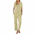 thumbnail image 6 of Tnhcen Women's 2 Piece Pajama Set Short Sleeve Top Pants Lounge Sets Summer Ladies Pjs Homewear Sets S-2XL, 6 of 6