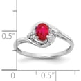 thumbnail image 5 of Solid 14k White Gold Ruby and Diamond Ring - Ring Size 7.0-2.9gm, 5 of 8