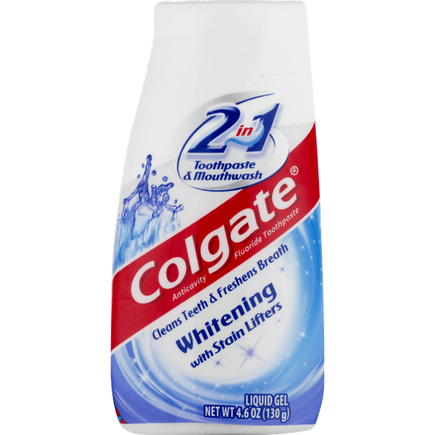 Colgate 2 In 1 Whitening Toothpaste Gel And Mouthwash 4 6 Ounce