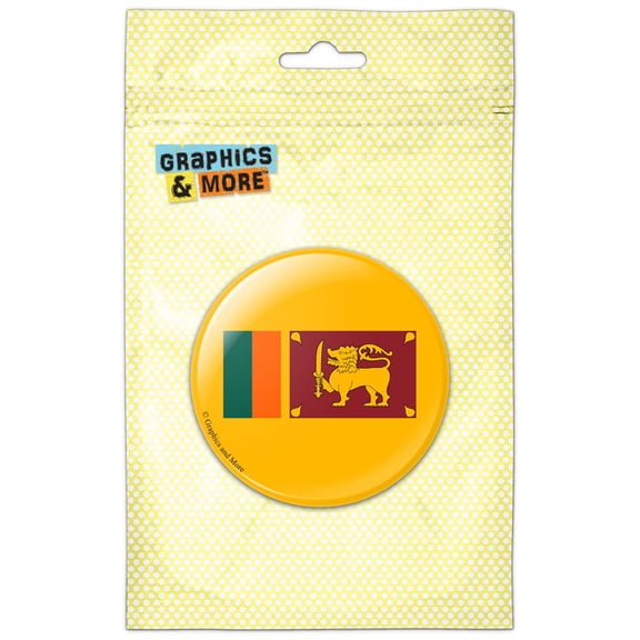 Sri Lanka National Country Flag Pinback Button Pin Badge
