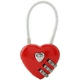thumbnail image 1 of Qiilu Heart Shape 3 Digit Code Combination Luggage Bag Lock Password Security Couple Padlock, Luggage Coded Lock, Code Padlock, 1 of 1