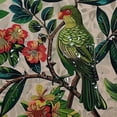 thumbnail image 5 of Awypu Green Leaf Seamless Exotic Tropical Pattern Leaves Fruits and Bird Shower Curtain White, 5 of 7