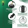 thumbnail image 4 of 4 Pack Garden Torches, 16 oz Metal Torch for Outside with 3-Prong Grounded Stake, Outdoor Decorative Citronella Torches, 59 inch Garden Décor Torches, 4 of 8