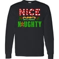 thumbnail image 3 of Inktastic Nice Until Proven Naughty with Holly and Gingerbread Man Long Sleeve T-Shirt, 3 of 5