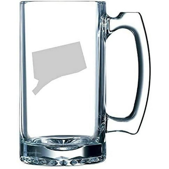 Connecticut States Etched 25oz Beer Mug