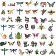 thumbnail image 2 of EOEMY Fashion Rhinestone Butterfly Dragonfly Bee Cat Bird Snail Animal Brooch Pin New-Retro Dragonfly, 2 of 7