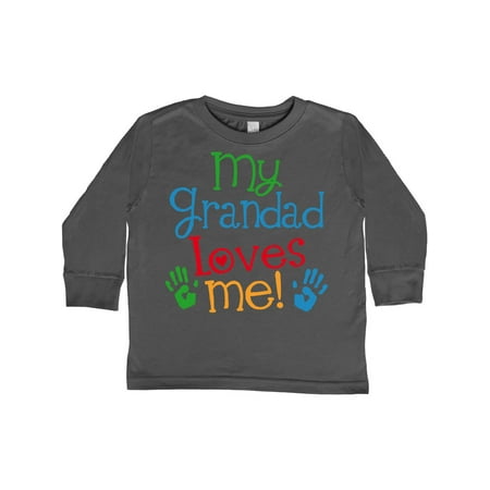 

Inktastic My Grandad Loves Me Outfit Gift Toddler Boy or Toddler Girl Long Sleeve T-Shirt