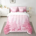 thumbnail image 2 of Castle Fairy Teens Animal Deer 7 Pieces Bedding Comforter Set,Merry Christmas Full Bedding Set Lightweight,Xmas Tree Fitted Sheet Flat Sheet,Ultra Soft Home Decor, 2 of 8