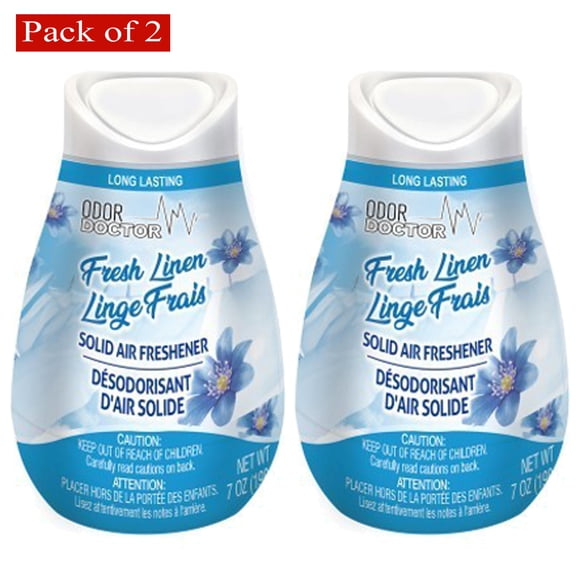 Odor Doctor Solid Air Freshener Cone – Fresh Linen, Long‑Lasting Freshness, 250 g (Pack of 2)