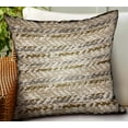 thumbnail image 2 of Plutus 18" x 18" Antique Zane Dobby Luxury Outdoor Throw Pillow in Brown, 2 of 2